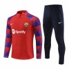 FC Barcelona Quarter Zip Trenings Collegegenser Set 23-24 Rød - Herre